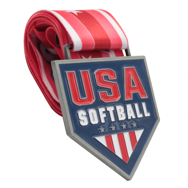 カスタム シールド USA ソフトボール メダルの製造