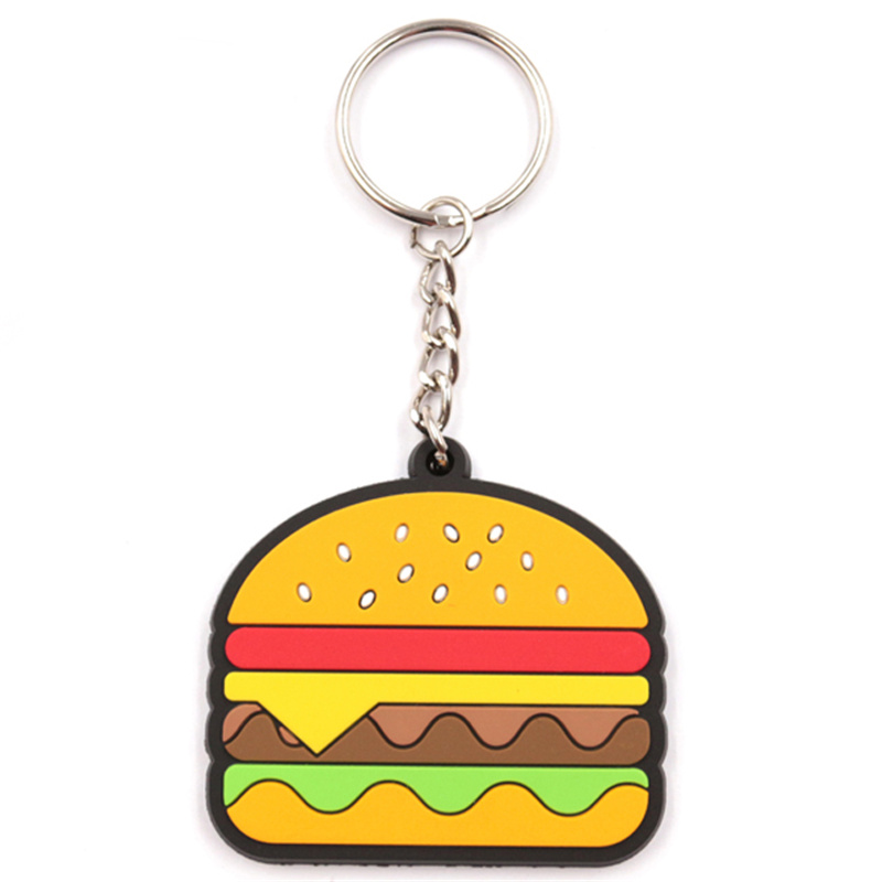 Hamburger pvc keychain