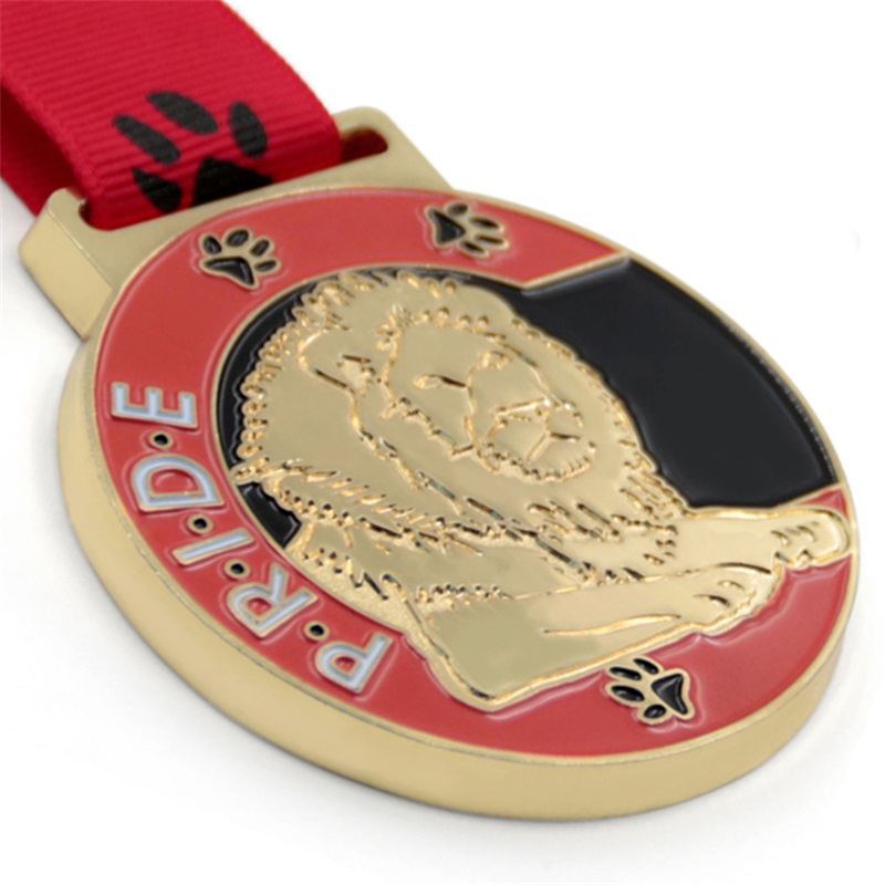 誇らしげな 3 d ライオン ロゴ金メダル カスタム サプライヤー