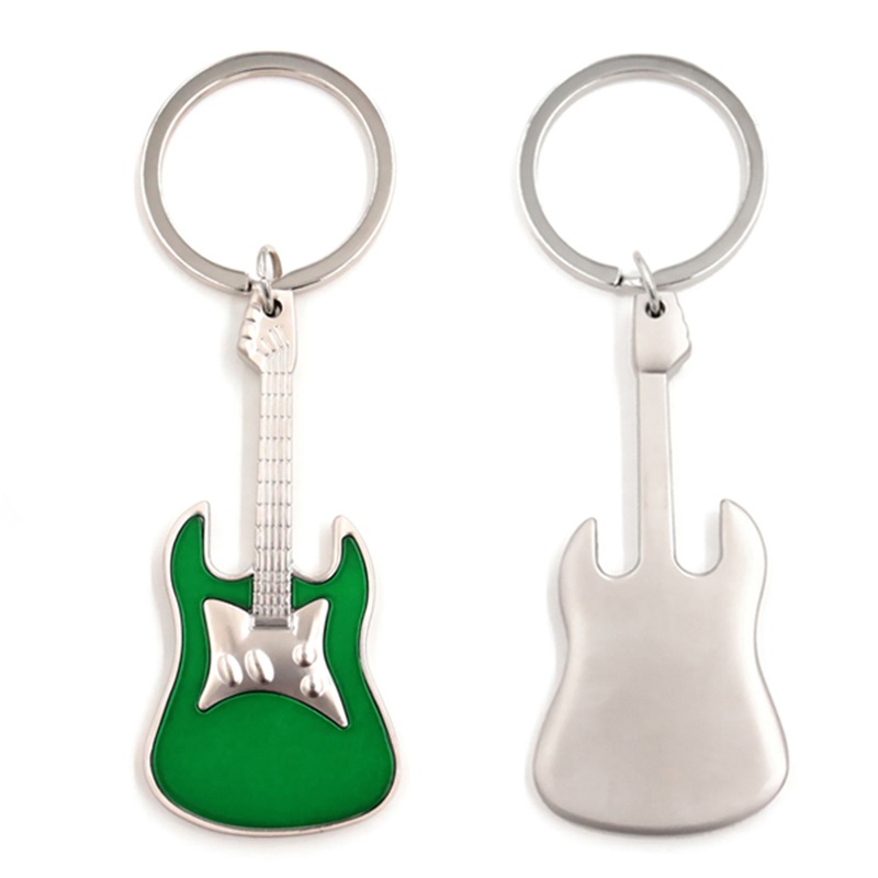 Custom metal guitar keychain