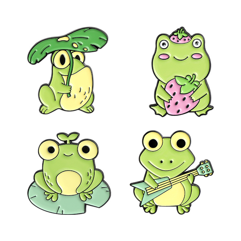 Frog enamel badge