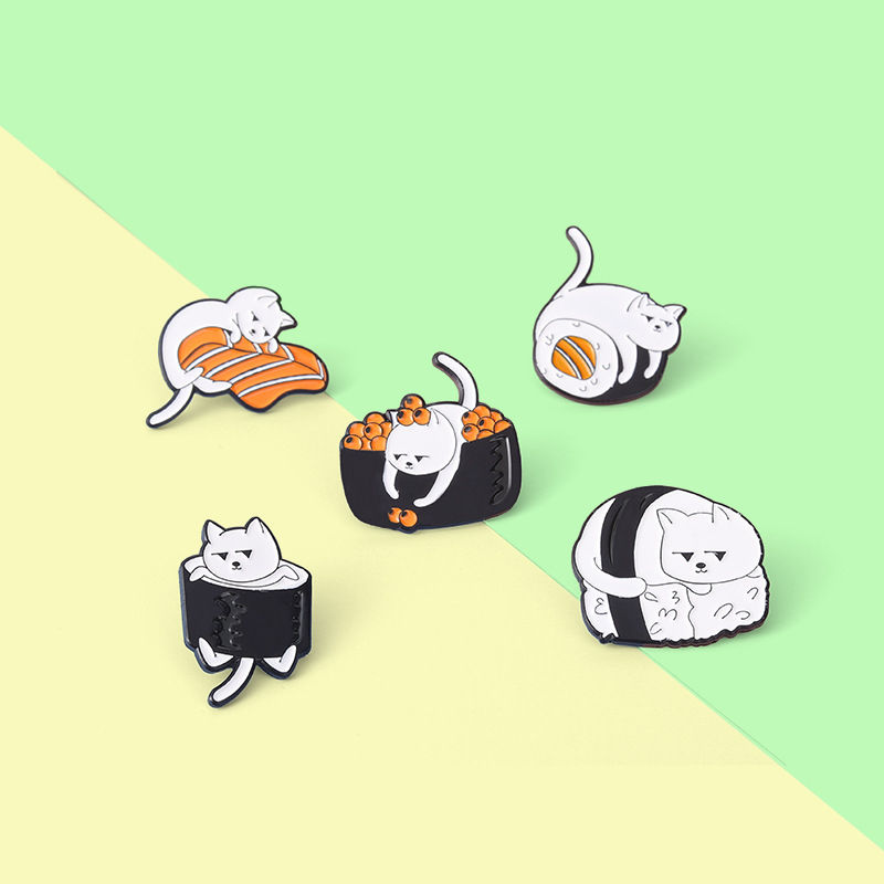 Sushi cat pins